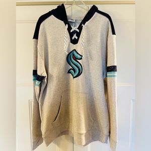 Seattle Kraken Vintage Style Hoodie, Men’s L, NHL Licensed. NWT New